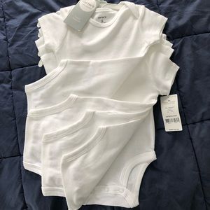 5-pack white onesies